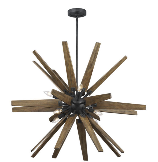 لوستر چوبی اتاق خواب با ترکیب فلز