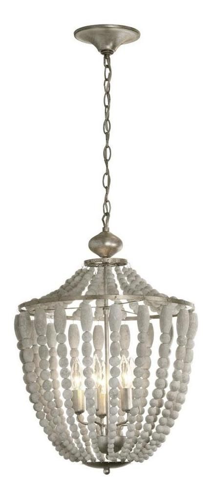 لوستر چوبی سفید مناسب پذیرایی