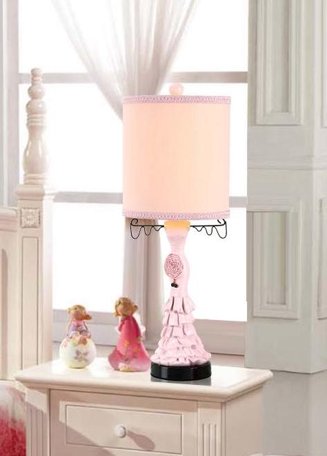 آباژور فانتزی صورتی مناسب اتاق خواب دخترانه