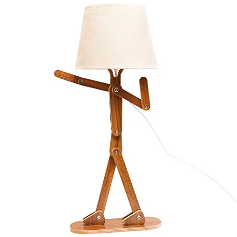 آباژور طرح آدمک چوبی مناسب اتاق خواب