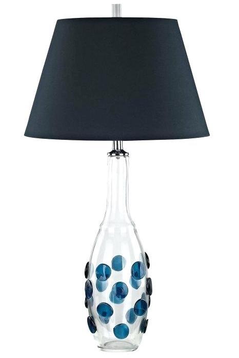 آباژور مناسب اتاق خواب بزرگسالان با پایه شیشهای شفاف