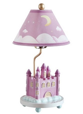 آباژور مناسب اتاق خواب دخترانه با طرح قصر صورتی