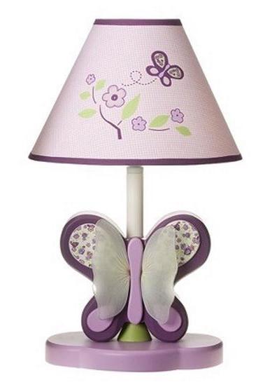 آباژور مناسب اتاق خواب دخترانه با طرح پروانه