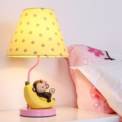 آباژور مناسب اتاق خواب دخترانه با پایه طرح میمون