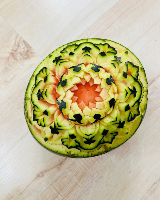 تزیین هندوانه شب یلدا ساده