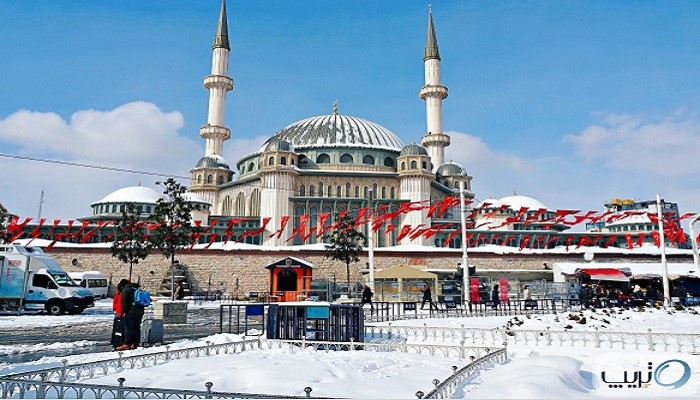 تصویری از استانبول برفی در زمستان