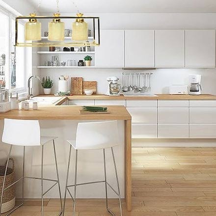 مدل لوستر سه تایی طلایی آشپزخانه