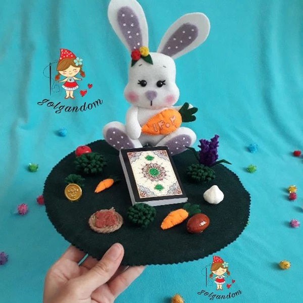 ساخت خرگوش نمدی تو پنبه ای