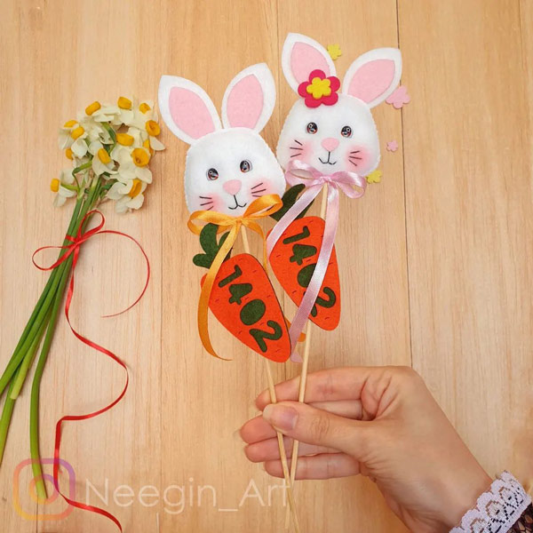 خرگوش نمدی برای تزیین