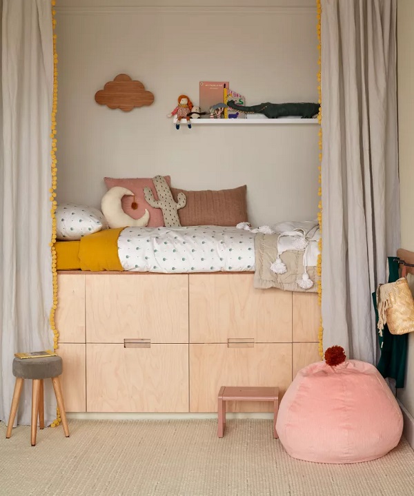 استفاده از فضا در اتاق خواب های کوچک دخترانه