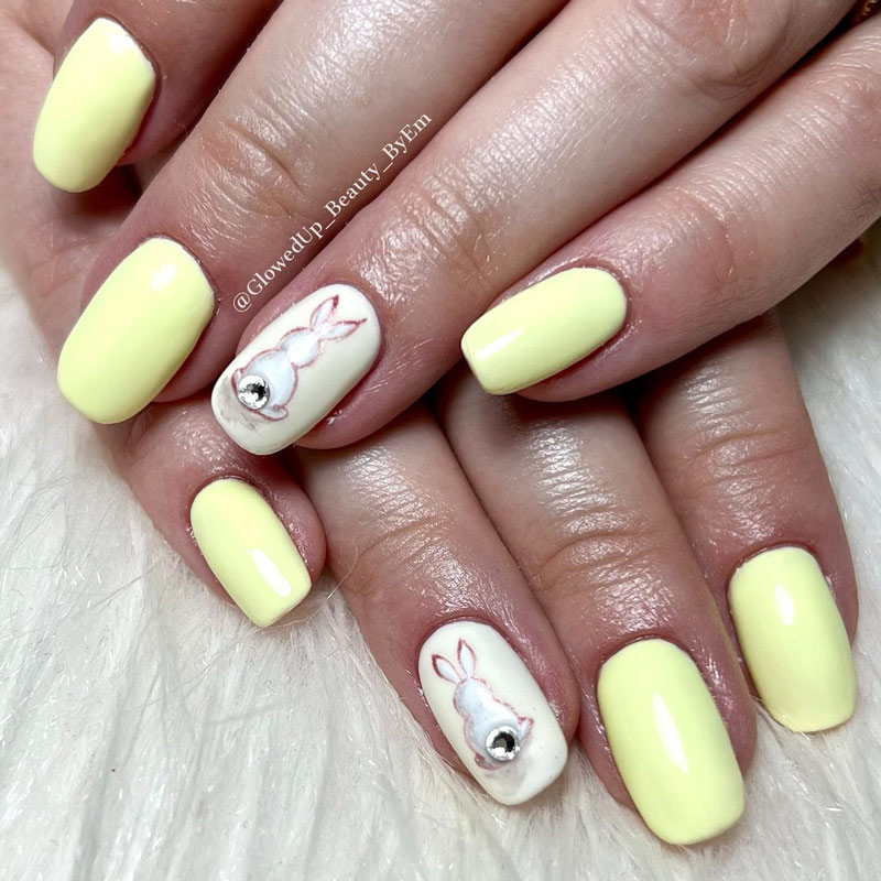 ترکیب لاک لیمویی و سفید