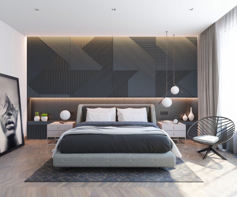 طراحی دکوراسیون اتاق خواب مدرن به شکل ساده 
