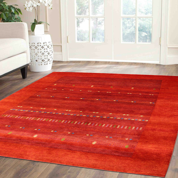 فرش مینیمال کلاسیک قرمز