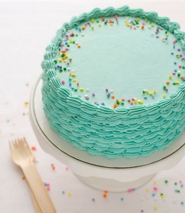 کیک مینیمال پسرانه سبز آبی