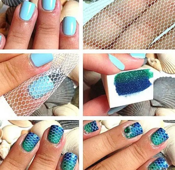 طراحی ناخن با تور