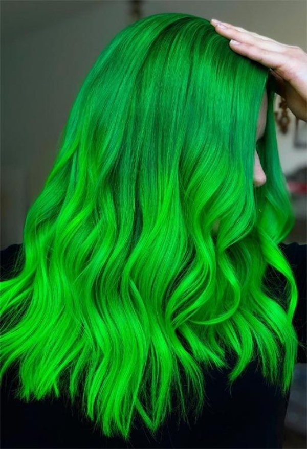 مدل رنگ مو سبز فانتزی