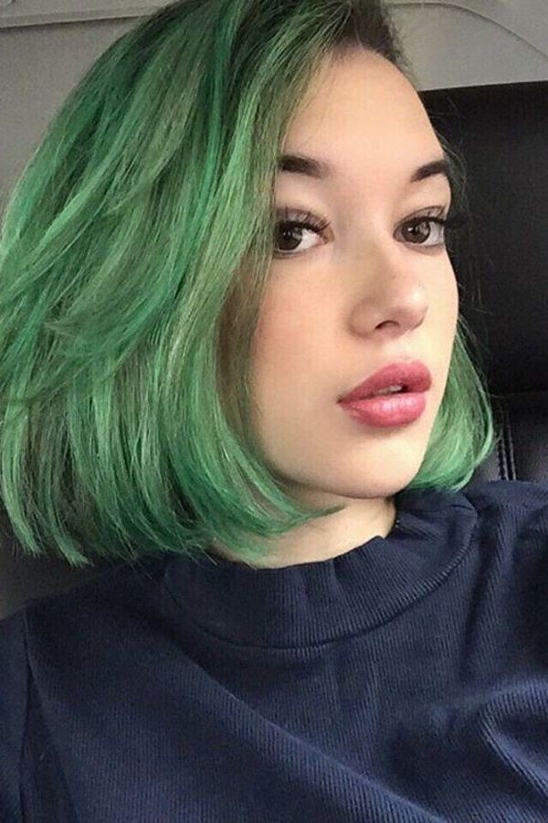مدل موی جدید سبز نعنایی