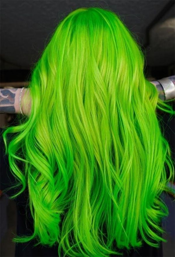رنگ مو سبز فانتزی زیبا