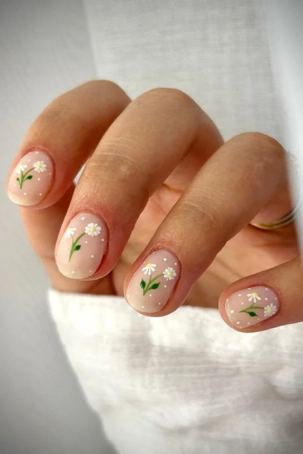 مدل طراحی لاک گل بابونه 