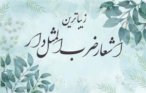 اشعار ضرب المثل