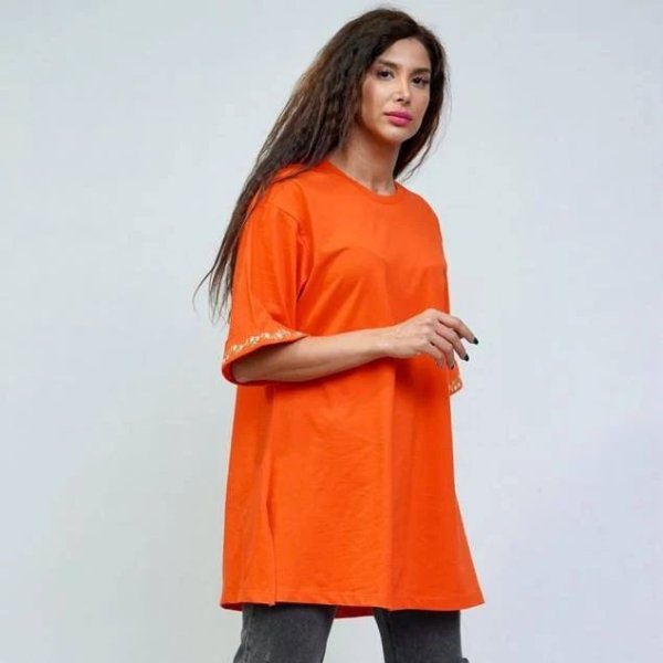 تیشرت لانگ نارنجی