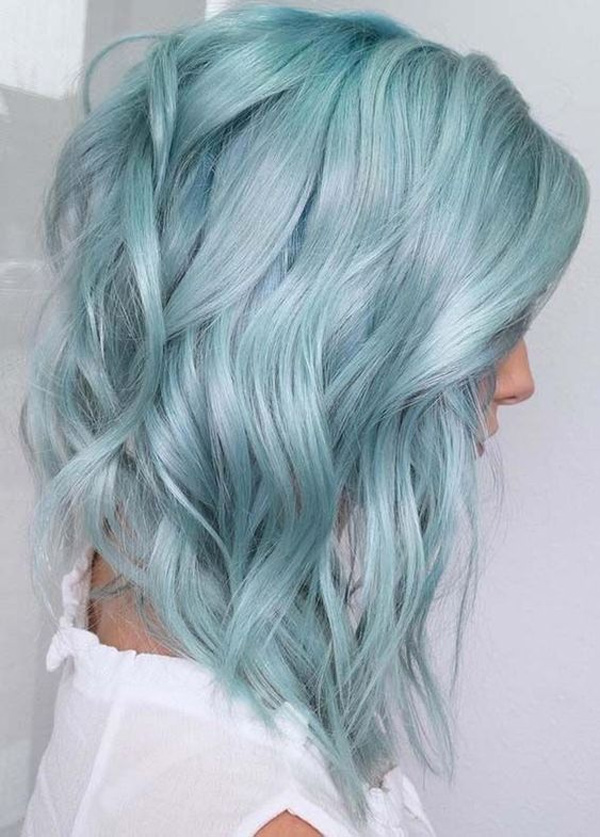رنگ مو آبی پاستلی