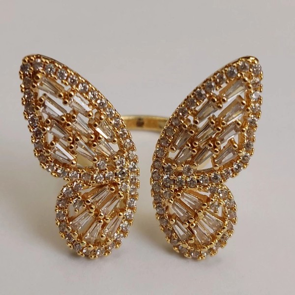انگشتر خاص طلا با طرح پروانه 