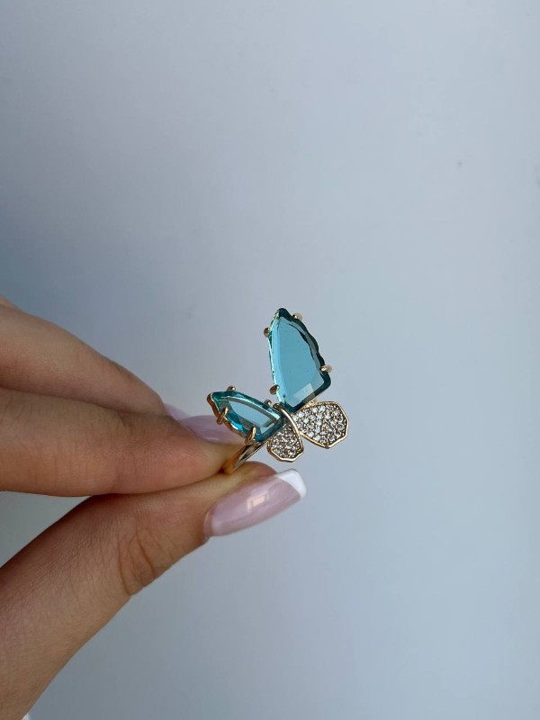 انگشتر پروانه ای آبی