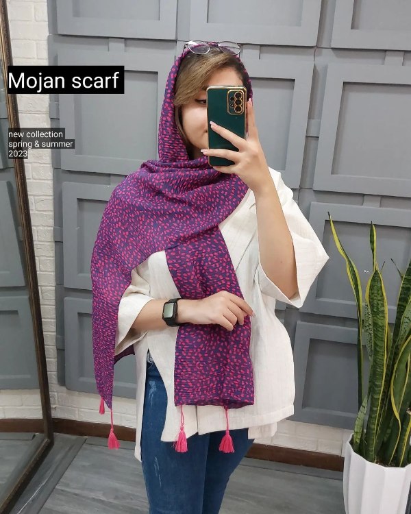 شال دخترانه بنفش صورتی خاص