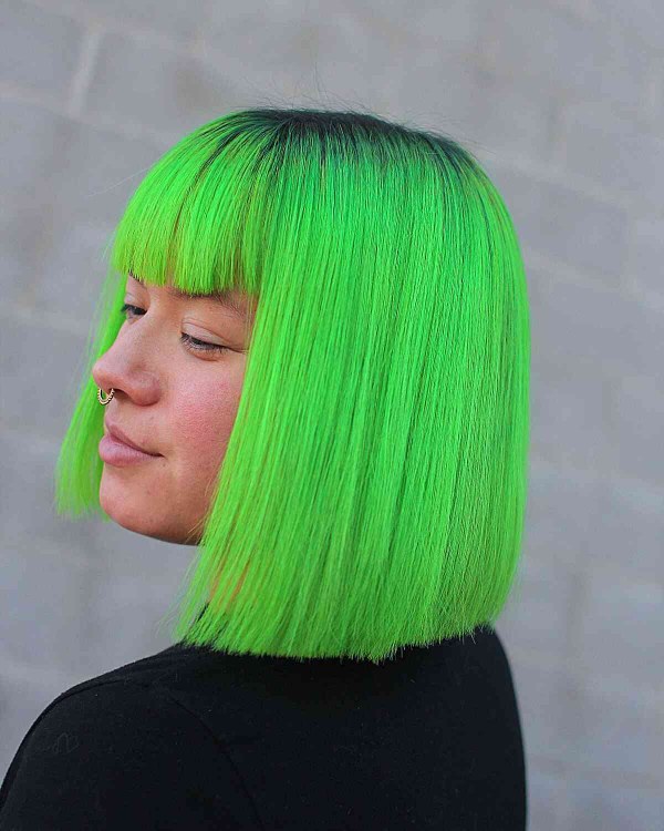 موی لخت با رنگ سبز فاتنزی