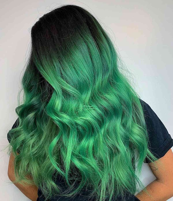 رنگ مو سبز نعنایی شیک