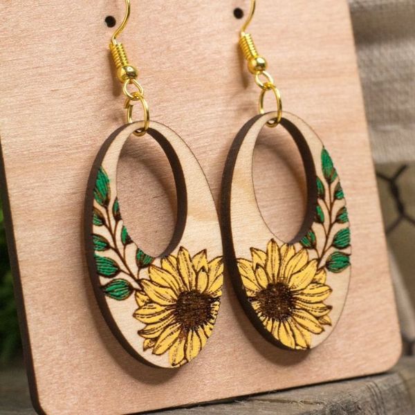 گوشواره چوبی جذاب