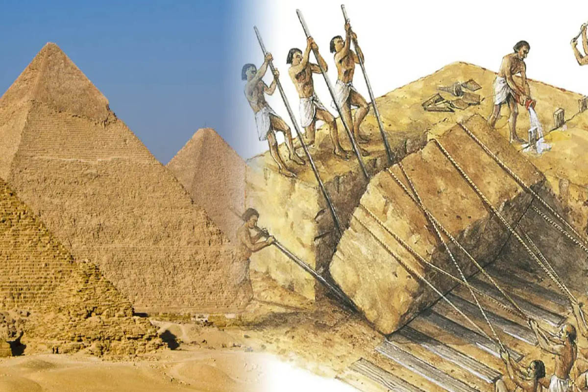 Почему в египте было. Пирамида Хеопса древний Египет. Стройка пирамиды Хеопса. Стройка пирамид в древнем Египте. Пирамида Хеопса древний Египет арт.