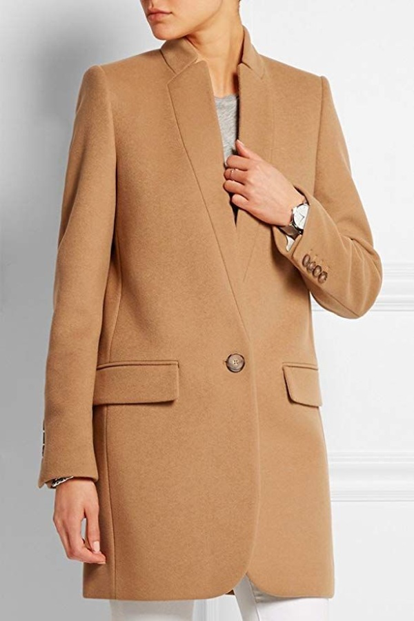 کت تک دکمه بلند زمستانی جذاب