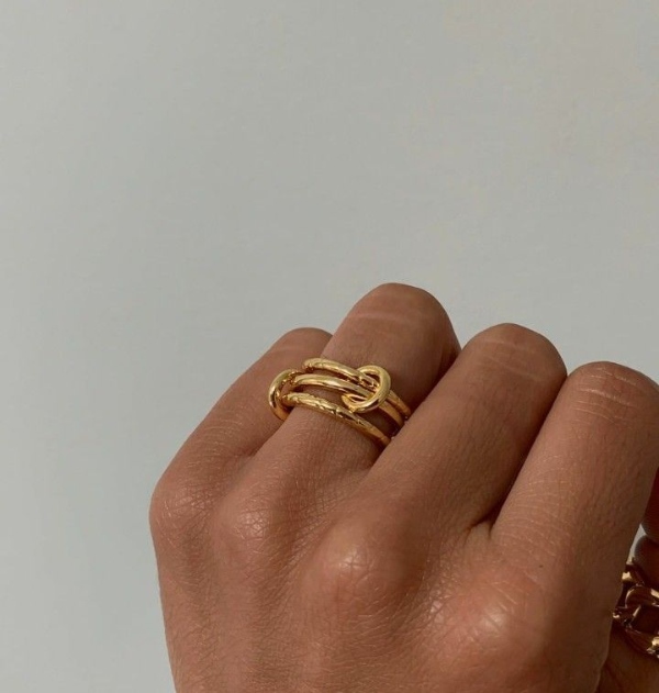 انگشتر چندتایی و گرهای طلا