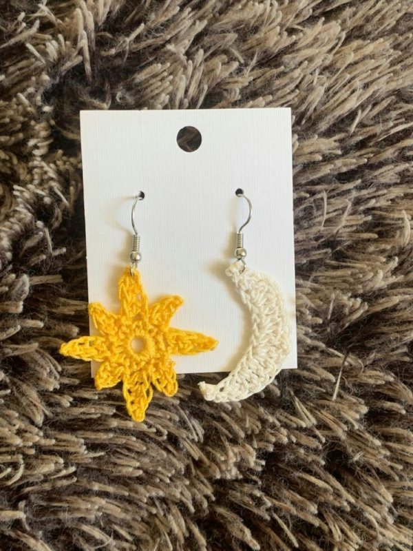 گوشواره قلاببافی آسمانی