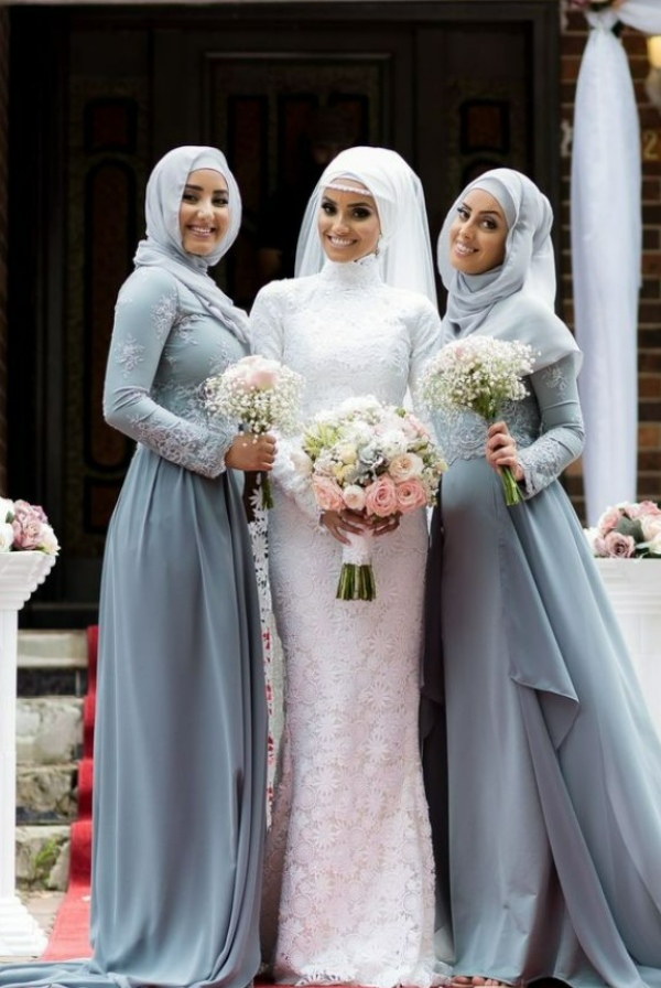 لباس ساقدوش عروس باحجاب