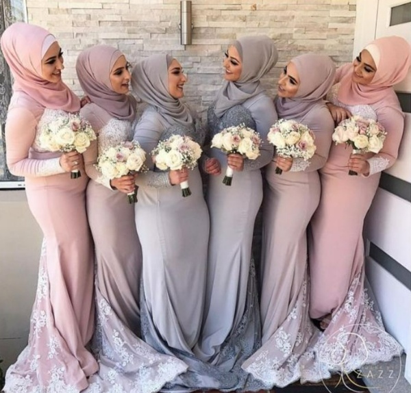 لباس ساقدوش عروس زیبا باحجاب