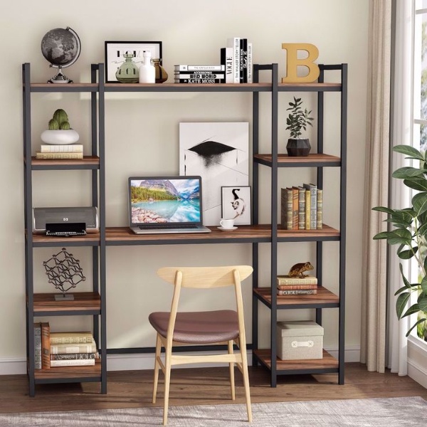 میز کامپیوتر قفسهدار شیک