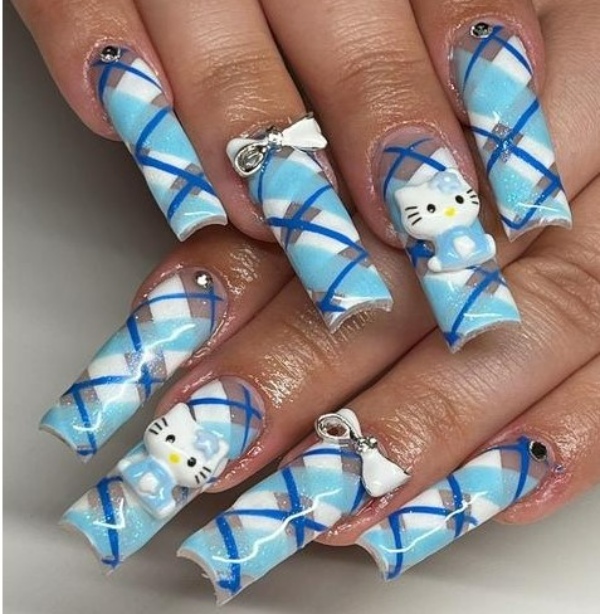 طرح ناخن کرومی دارک