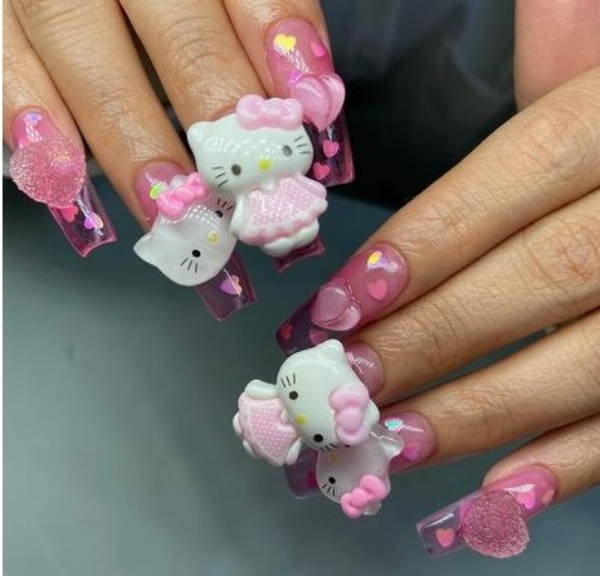 طرح ناخن کرومی دارک