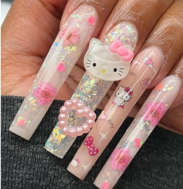 طرح ناخن کرومی دارک