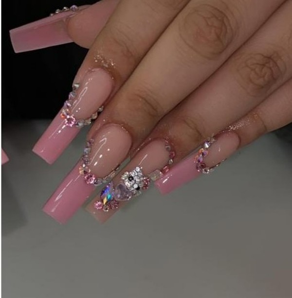 طرح ناخن کرومی دارک