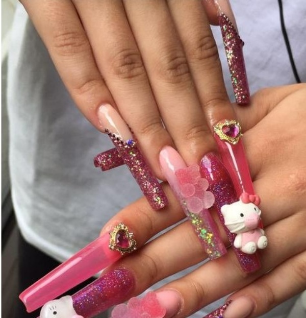 طرح ناخن کرومی دارک