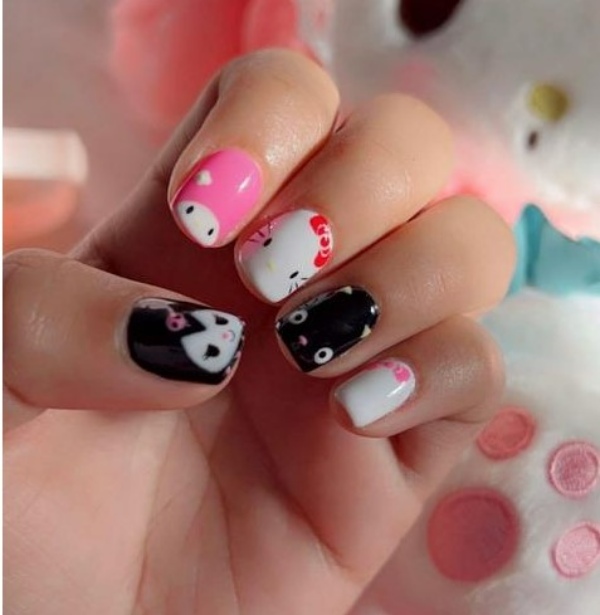 طرح ناخن کرومی دارک