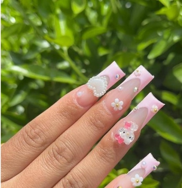 طرح ناخن کرومی دارک