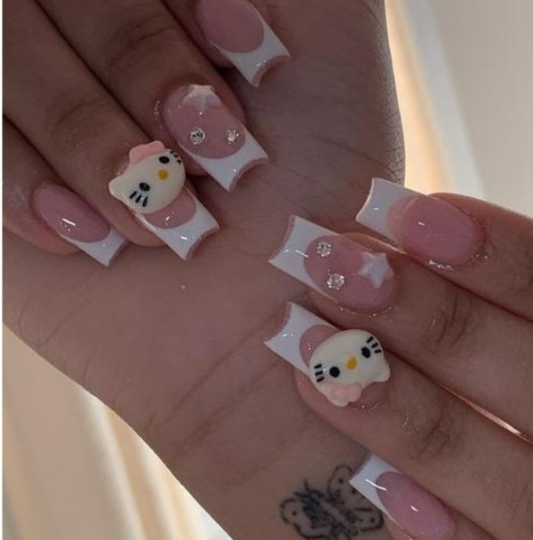 طرح ناخن کرومی دارک