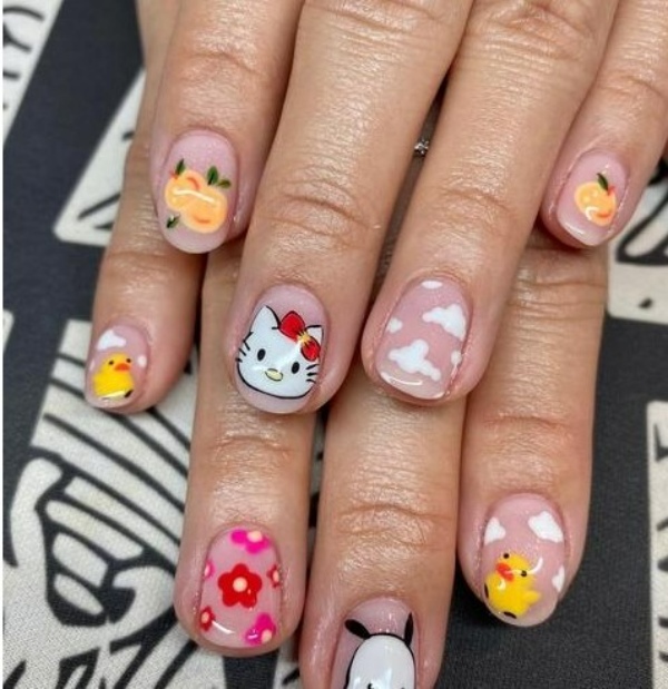 طرح ناخن کرومی دارک