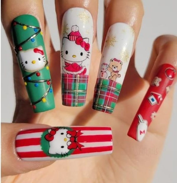 طرح ناخن کرومی دارک