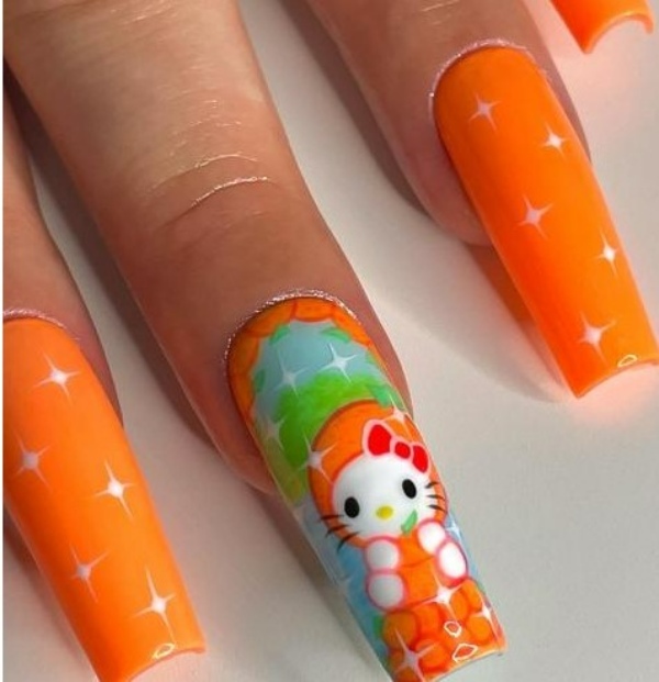 طرح ناخن کرومی دارک